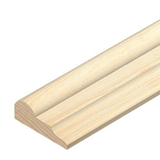 Cheshire Mouldings Pine Decorative Broken Ogee - Bundle Of 30 - 8mm x 2400mm