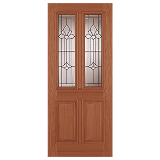 Joseph Miles Derby Racer Un-Finished Oak Traditional Glazed Door With Regal Panels