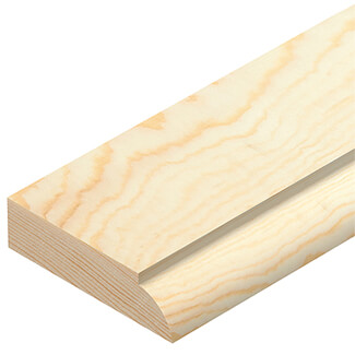 Cheshire Mouldings Pine Door Stop - Bundle Of 20 - 12mm x 2400mm