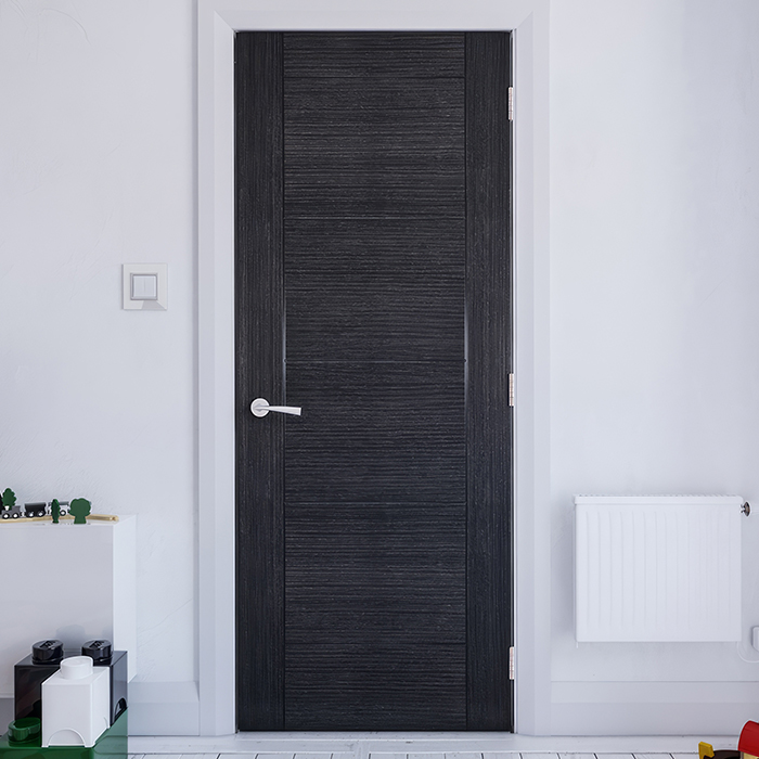 Deanta Montreal Pre-Finished Dark Grey Ash 6-Panels Internal Door
